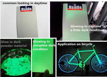 Không có ô nhiễm Chrome Powder Coat, kết cấu mịn Glow In The Dark Powder Coat